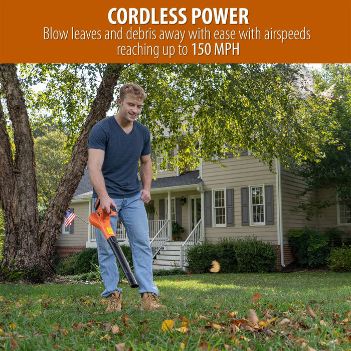 Deco Home Cordless Rechargeable Lawn Care Bundle, 40V 16" Lawn Mower and 20V Leaf Blower