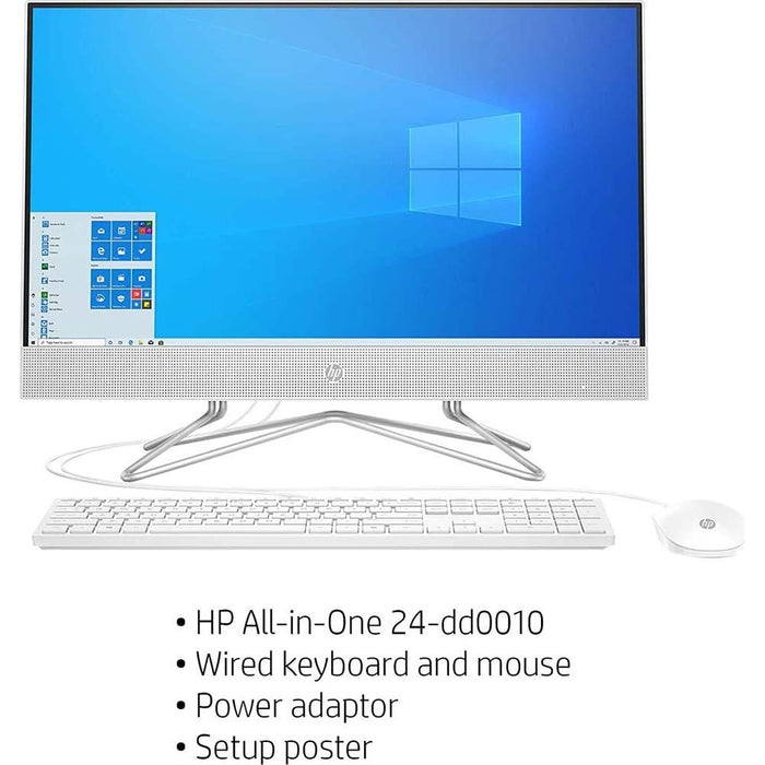 Hewlett Packard 24-inch All-In-One Desktop Computer - White (24-dd0010) - Open Box