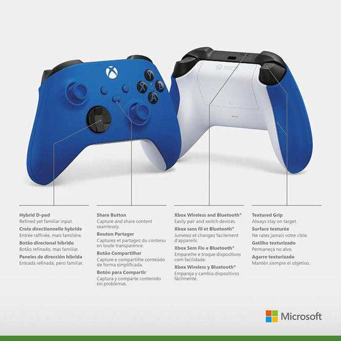 Microsoft Xbox Wireless Controller - Shock Blue - Open Box