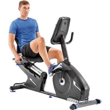 Nautilus R616 Recumbent Stationary Exercise Bike + Fitness + Massager Bundle