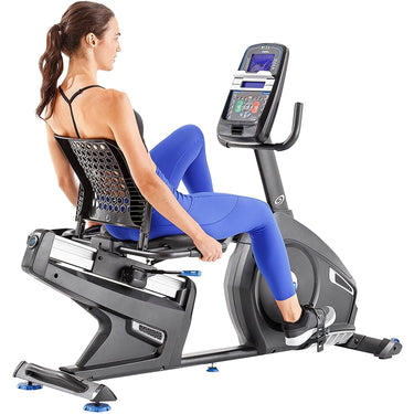 Nautilus R616 Recumbent Stationary Exercise Bike + Fitness + Massager Bundle