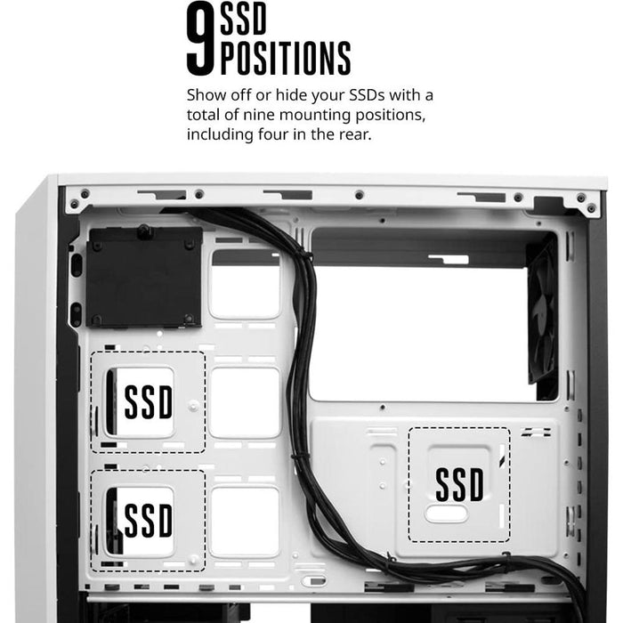 Cooler Master MCX-B5S2-WWNN-01 MasterBox 5 Computer Case, White with Dark Mirror Panel