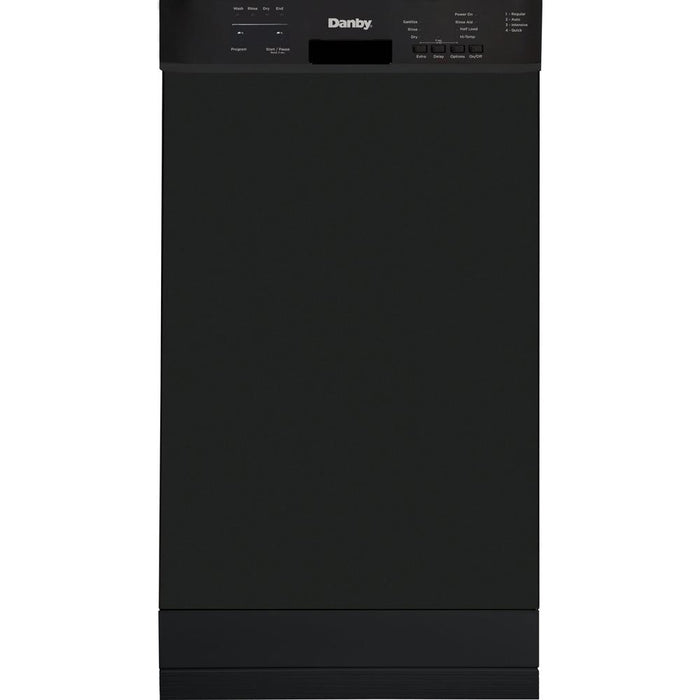 Danby 18" Built-in Dishwasher with Front Controls in Black - DDW18D1EB