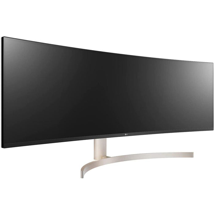 LG 49" 32:9 UltraWide Dual QHD IPS Curved LED Monitor, HDR 10 w/ Accessories Kit