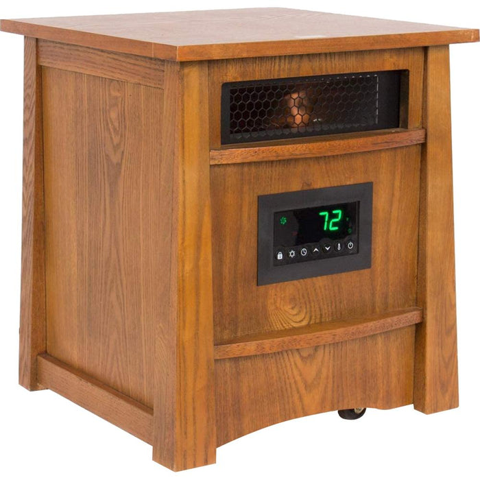 Lifesmart 8 Element Infrared Electric Heater with Deluxe Wood Cabinet - LS-8WIQH-LB-IN