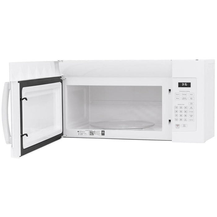 GE 1.6 Cu. Ft. Over-the-Range Microwave Oven White with 2 Year Extended Warranty