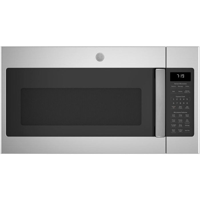 GE 1.9 Cu. Ft. Over-the-Range Sensor Microwave Oven Steel with 2 Year Warranty