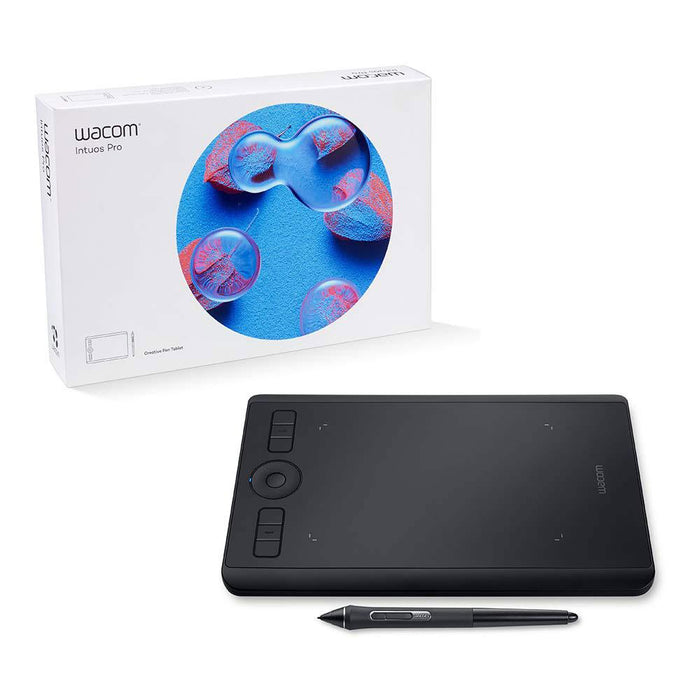 Wacom Intuos Pro Digital Graphic Drawing Tablet (Small) Bundle with Paper Clip + Pens