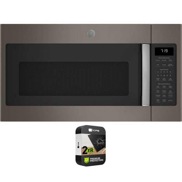 GE 1.9 Cu. Ft. Over-the-Range Sensor Microwave Oven Slate with 2 Year Warranty