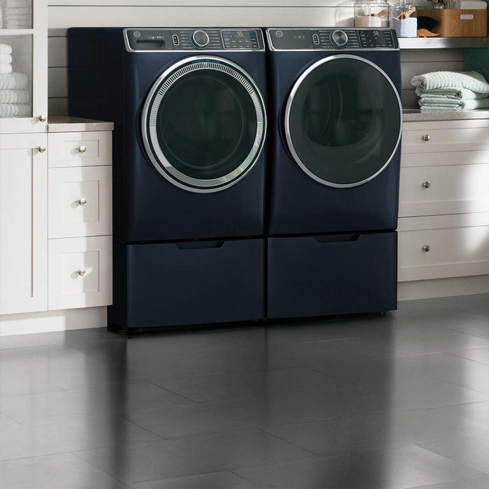GE 5.0 CU. FT. Capacity Front Load Smart Steam Washer Sapphire Blue + Warranty