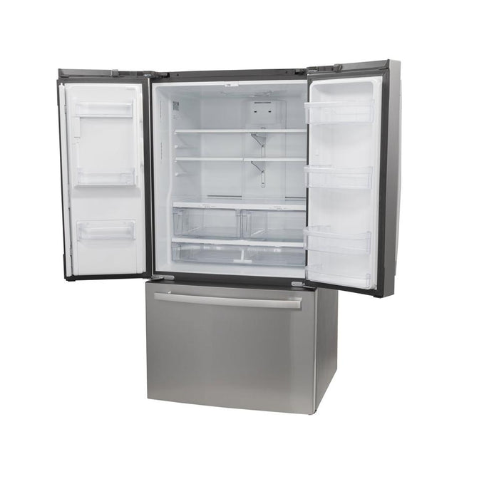 GE 25.6 CU. FT. French-Door Refrigerator and Freezer + 3 Year Extended Warranty