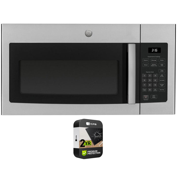GE 1.6 Cu. Ft. Over-the-Range Microwave Oven Steel with 2 Year Extended Warranty