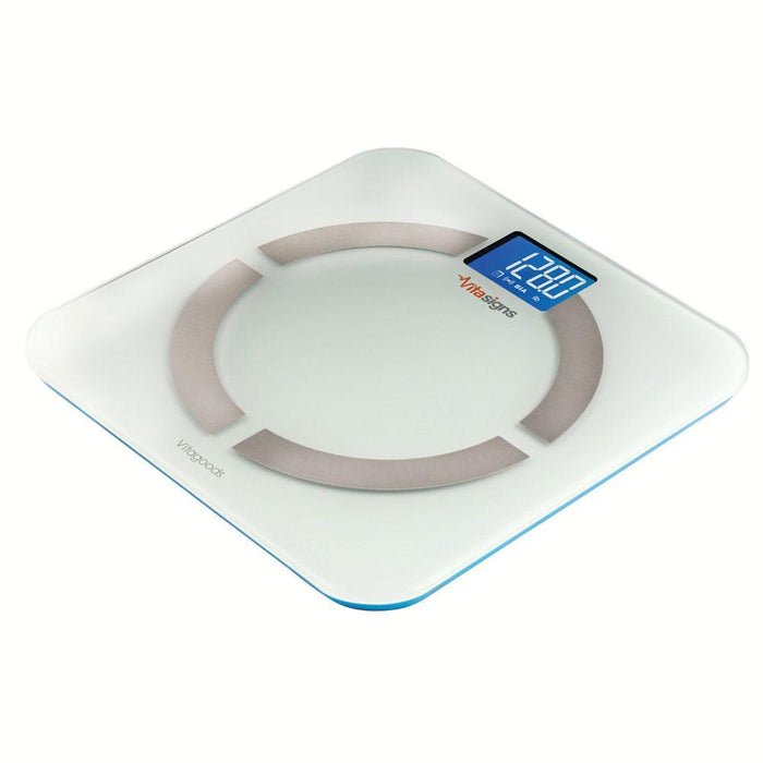 Vitasigns Bluetooth Digital Body Analyzer Scale, Black Glass - White