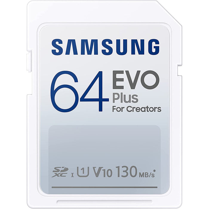 Samsung EVO Plus Full-Size SDXC Memory Card, 64GB (MB-SC64K/AM)