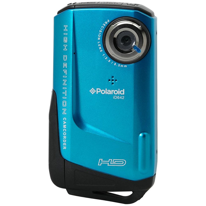 Vivitar ID642 HD Waterproof Pocket Video Camcorder - Blue Accessory Kit