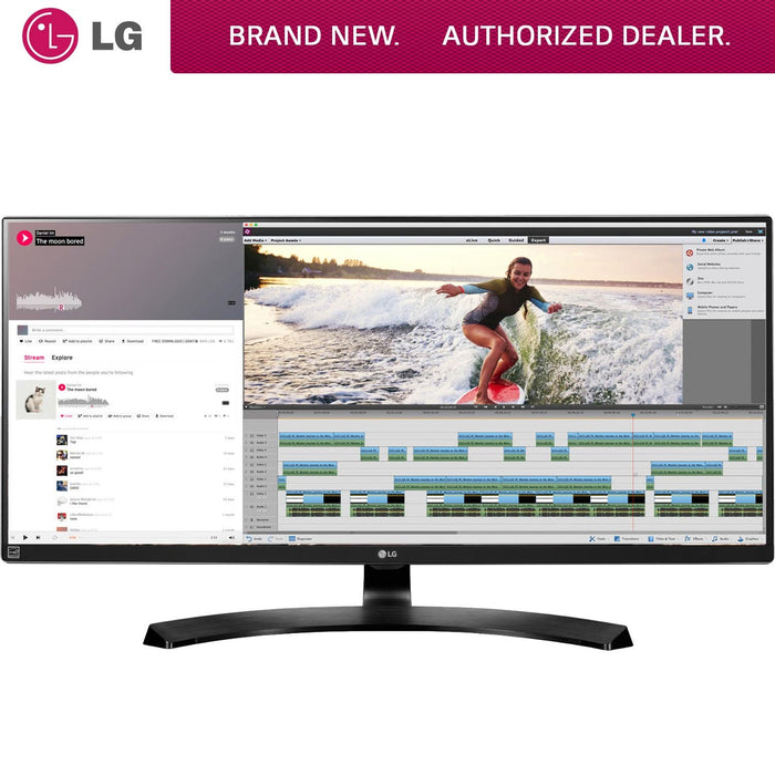 LG 34" UltraWide FreeSync IPS Monitor 3440 x 1440 21:9 34UM88C Refurbished