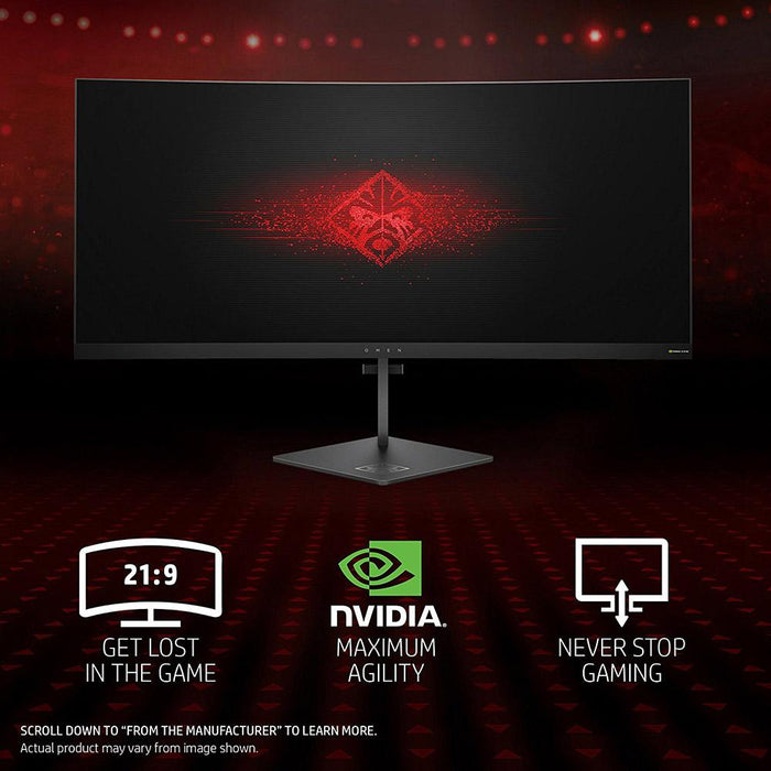 Hewlett Packard OMEN X 35" 21:9 Ultra WQHD Curved Gaming Monitor NVIDIA G-SYNC Refurbished