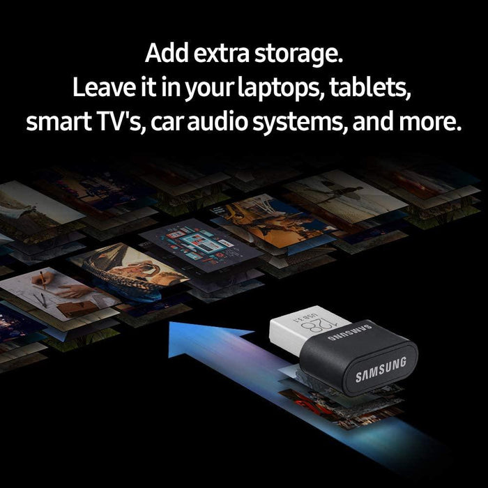 Samsung FIT Plus USB 3.1 Flash Drive, 256GB - MUF-256AB/AM