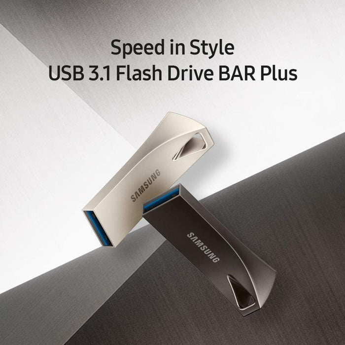 Samsung MUF-64BE3/AM BAR Plus USB 3.1 Flash Drive 64GB, Champagne Silver