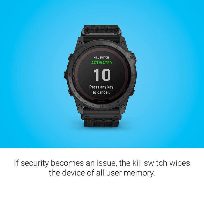 Garmin tactix 7 Pro Ballistics Edition Tactical GPS Watch with Black Silicone Band