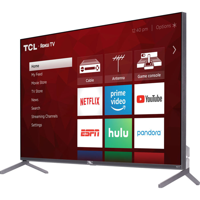 TCL 55R625 55" 6-Series 4K QLED UHD HDR Roku Smart TV (2019 Model) - Refurbished