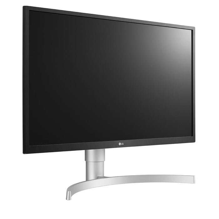 LG 27" UHD Color Calibrated Monitor with Stand and Control White Refurbished