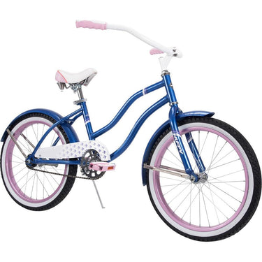 Huffy Good Vibrations Kid's Cruiser Bike, Purple 20-inch + Tool Kit + Bike Lock