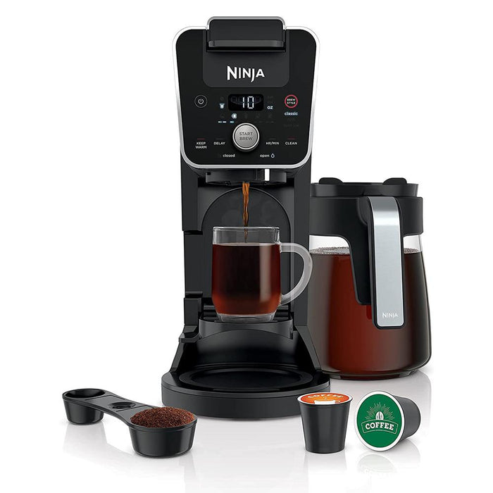 Ninja DualBrew 12-Cup Drip Single-Serve Coffee Maker - Renewed with Air Fryer