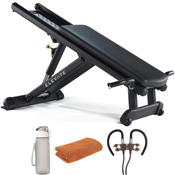 Total Gym ELEVATE Commercial Shoulder Press with Wireless Sport Earbuds Bundle