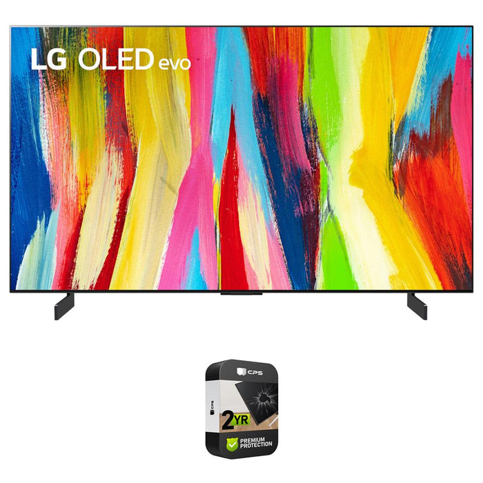 LG OLED48C2PUA 48 Inch HDR 4K Smart OLED Evo TV (2022) w/ 2 Year Extended Warranty