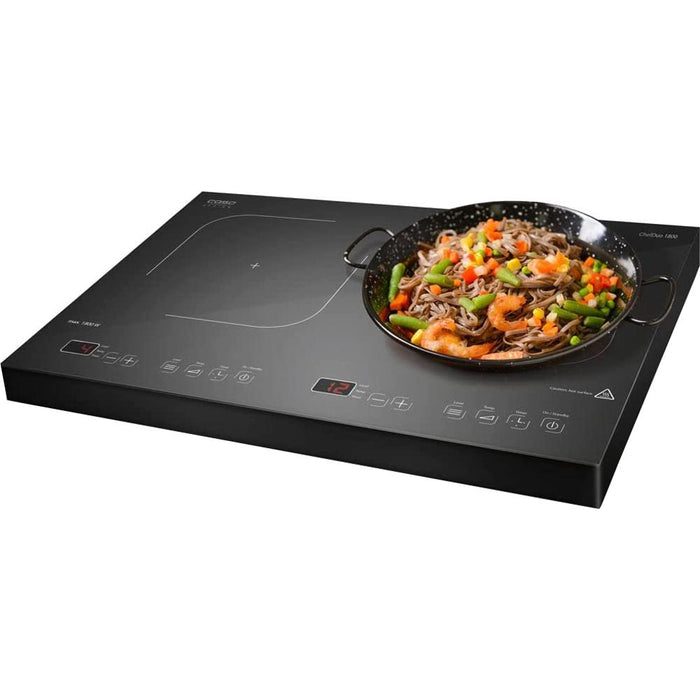 Caso 12221 Chef Duo 1800W Portable Double Induction Cooker, Black