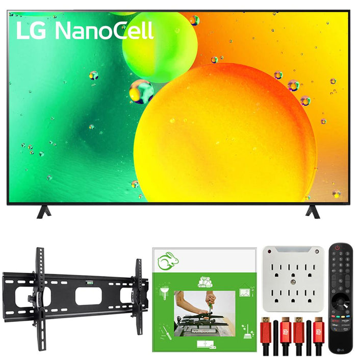 LG 75" HDR 4K UHD Smart NanoCell LED TV 2022 + TaskRabbit Installation Bundle