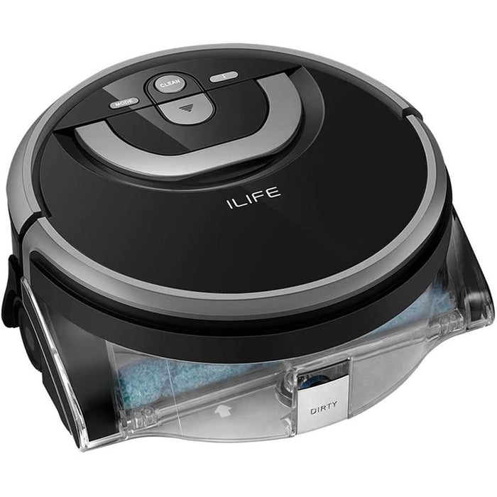 iLife Shinebot Floor Washing Mop Robot Black and Silver+1 Year Extended Warranty