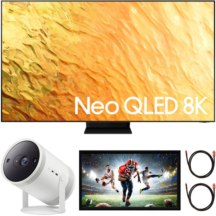 Samsung QN85QN800B 85" Neo QLED 8K Smart TV (2022) Bundle with The Freestyle Projector