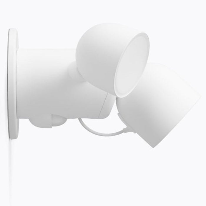 Google Nest Cam with Floodlight (White) Bundle with Hub Smart Display (2nd Gen, Chalk)