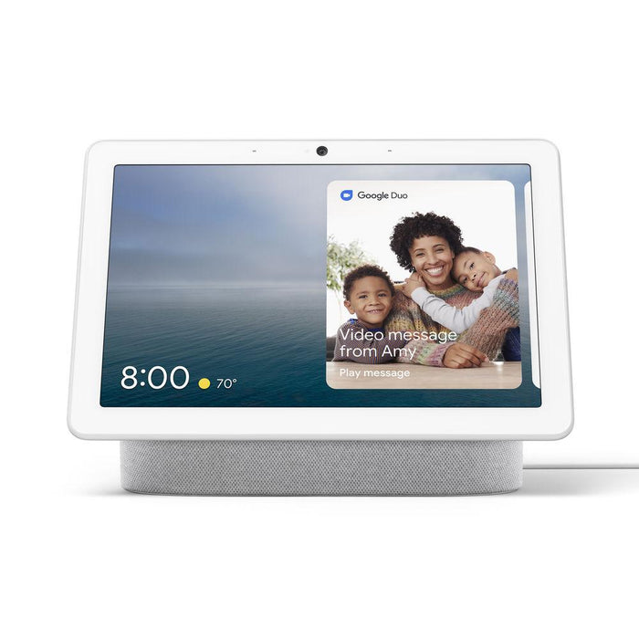 Google Nest Hub Max (Chalk) GA00426-US with Google Nest Smart Wi-Fi Thermostat (Sand)