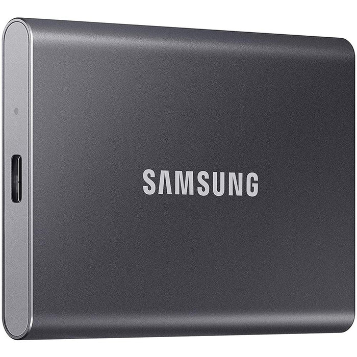 Samsung Portable SSD T7 USB 3.2 2TB Gray with Lexar 1TB Memory Card and Cloth