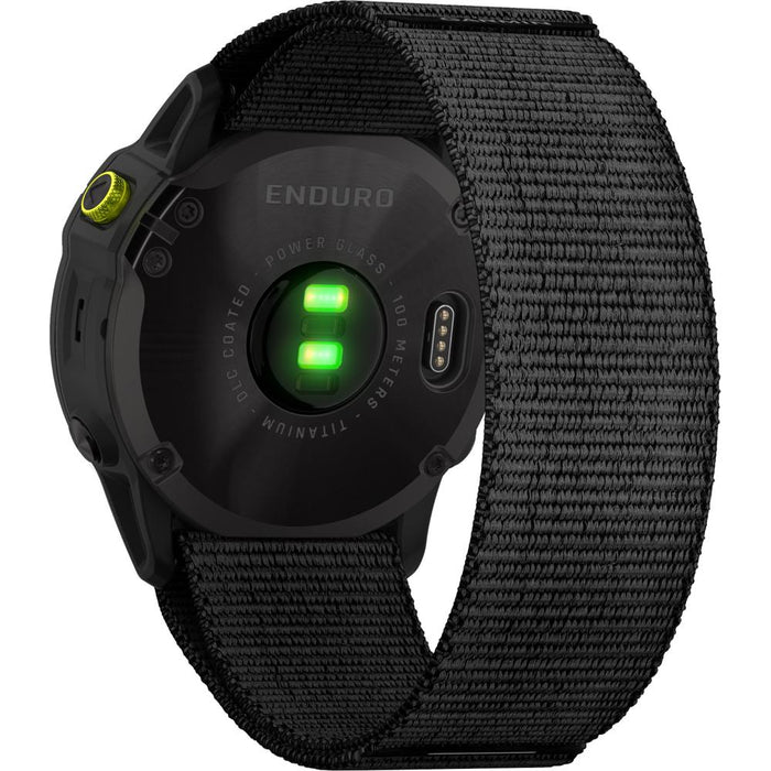 Garmin Enduro Watch Carbon Gray DLC Titanium w/ Black Strap Bundle with 2-Year Warranty