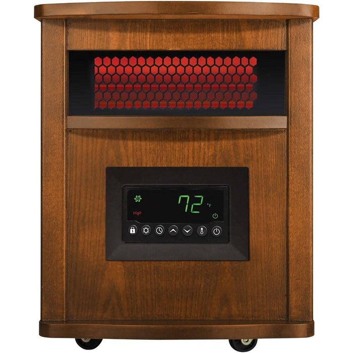 Lifesmart MVH-2000 8-Tube Infrared Element Cabinet Heater, Wood