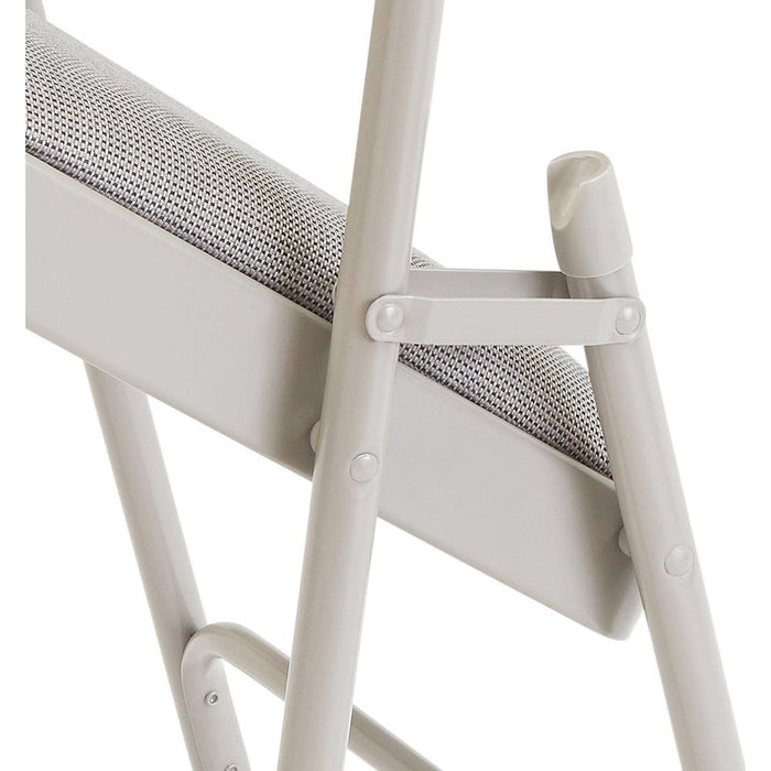 National Public Seating 2200 Series Fabric Upholstered Folding Chair (Pack of 4), Greystone - Open Box