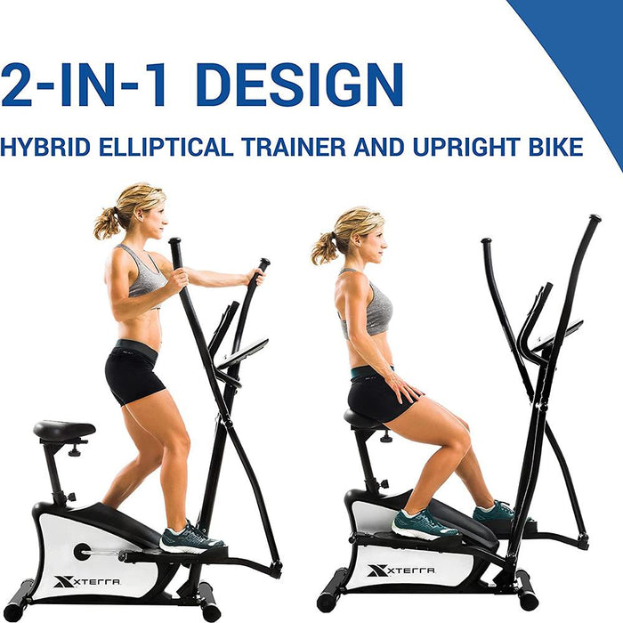 XTERRA Fitness EU150 Hybrid Elliptical/Upright Exercise Bike for Upper & Lower Body Movement