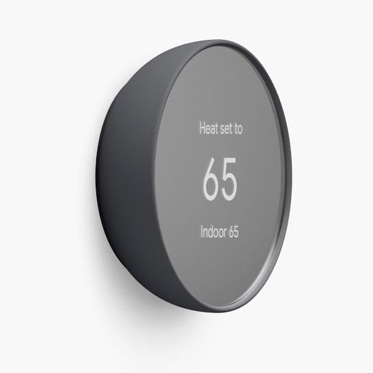 Google Nest Hub Max (Charcoal) GA00639-US with Google Nest Smart Wi-Fi Thermostat (Charcoal)