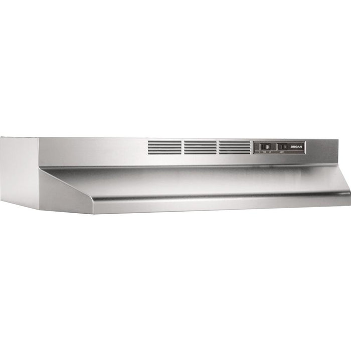 Broan 30" Capable Non-Ducted Under-Cabinet Range Hood in Stainless Steel - 413004