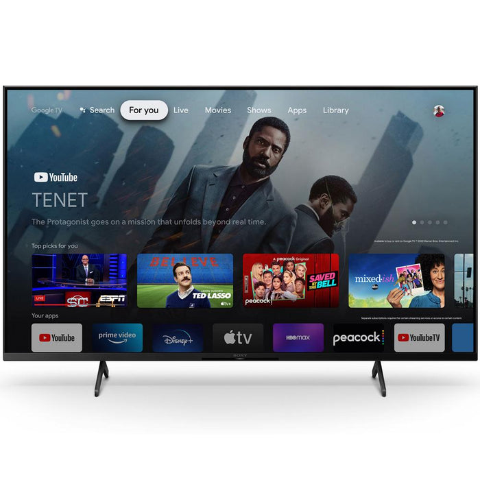 Sony 55" X85K 4K HDR LED TV w/ smart Google TV 2022 + 2 Year Extended Warranty