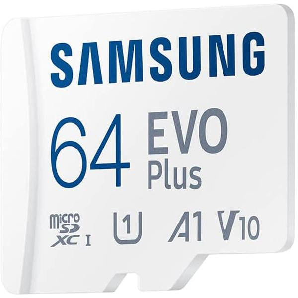 Samsung MB-MC64KA/AM EVO Plus and Adapter microSDXC Memory Card, 64GB - (2-Pack)