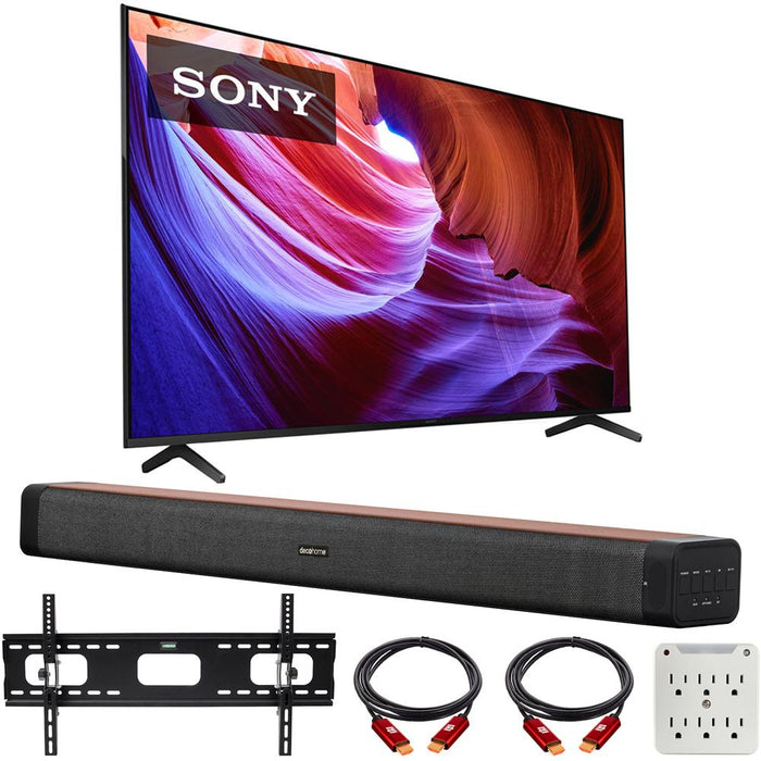 Sony 85" X85K 4K HDR LED Smart TV 2022 with Deco Home 60W Soundbar Bundle