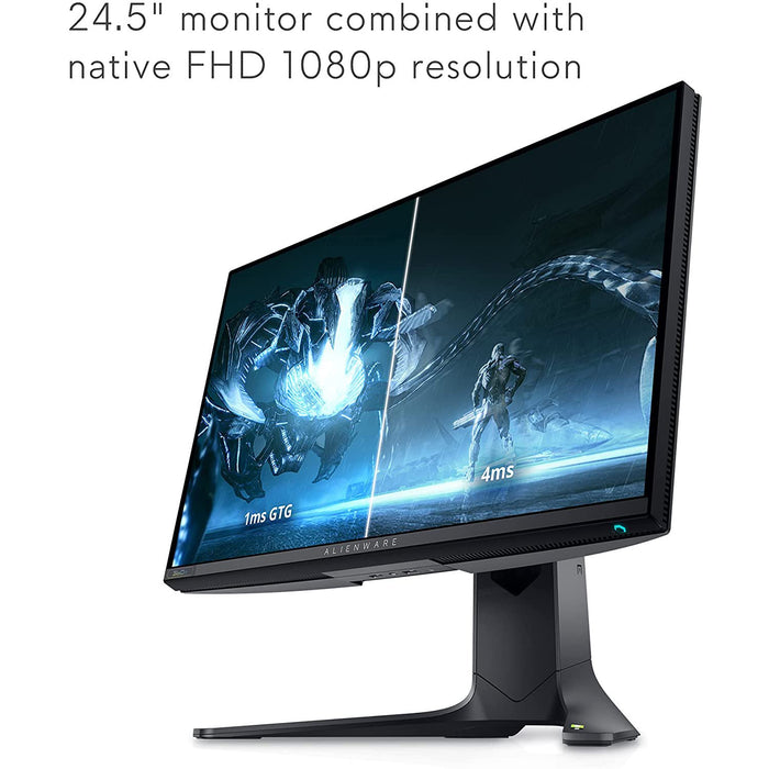 Alienware AW2521H 25-inch 360Hz FHD 1920x1080 PC Gaming Monitor with G-Sync - Refurbished