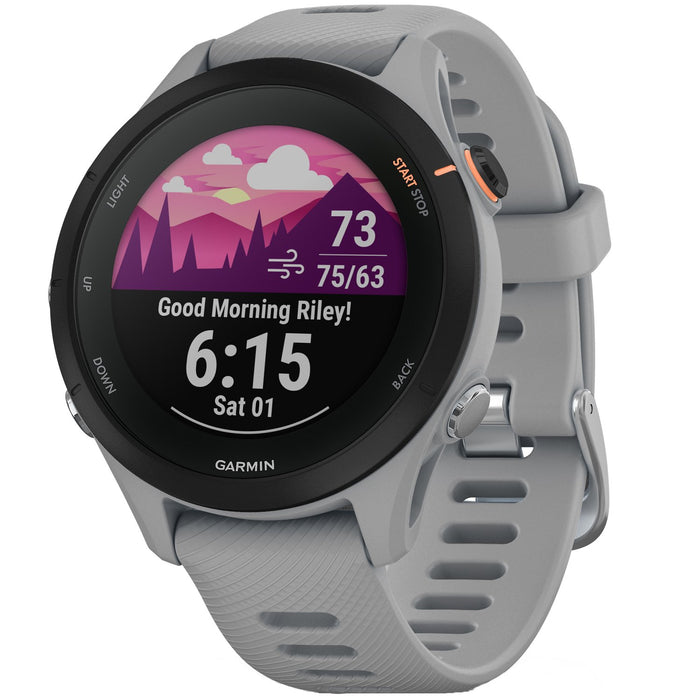 Garmin Forerunner 255S GPS Smartwatch, Powder Grey