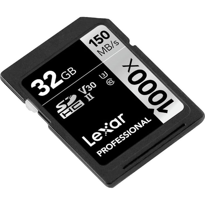 Lexar 32GB Professional 1000x SDHC Class 10 UHS-II Memory Card Up to 150 MB/s