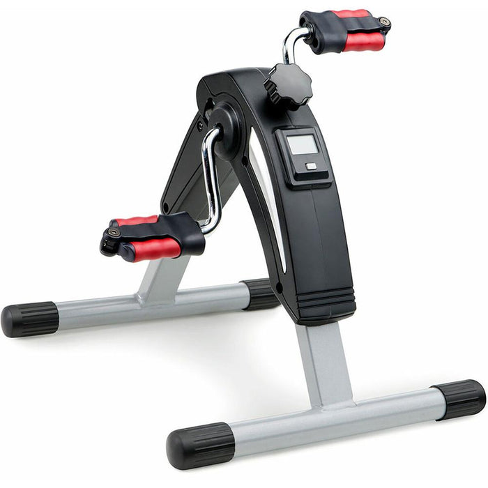 Marcy NS-914 Portable Compact Cardio Cycle, Black and Silver w/ Massage Gun Bundle